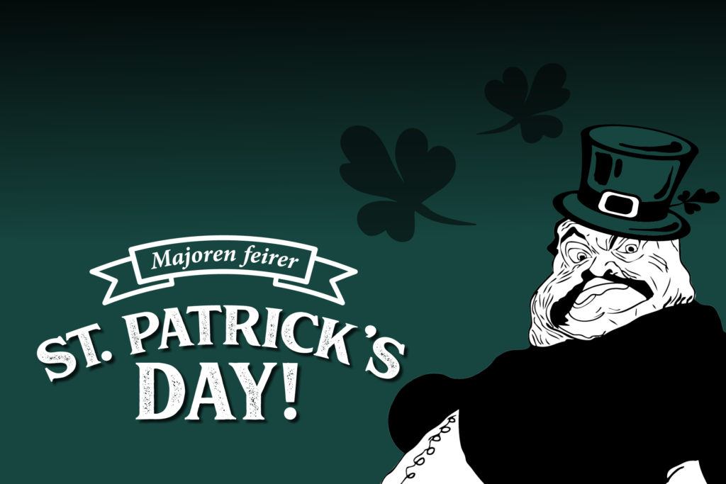 grafisk bildet av Den Gamle Major karakteren til St., Patrick's Day