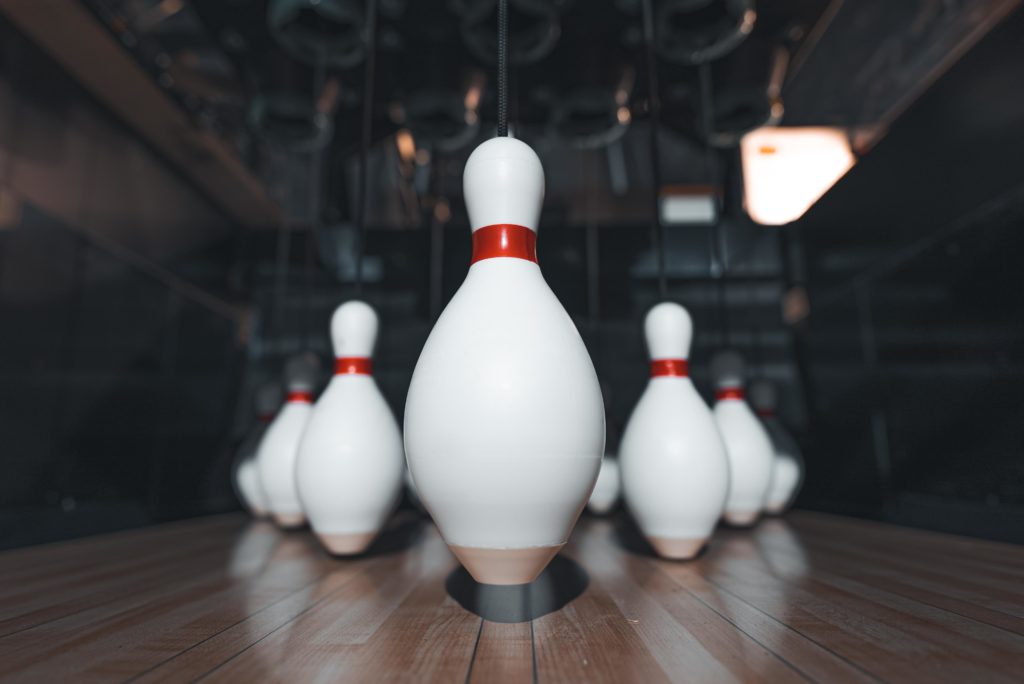 Bilde ab Duckpin pins på bowlingbane
