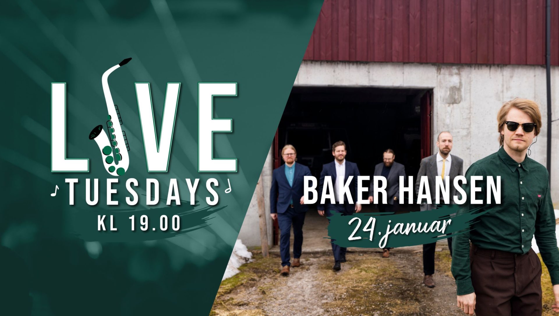 live tuesdays med bandet Baker Hansen