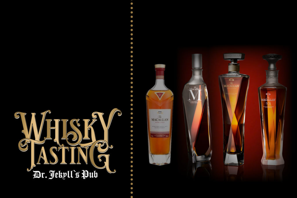 bilde av flasker fra Macallan whisky Master series
