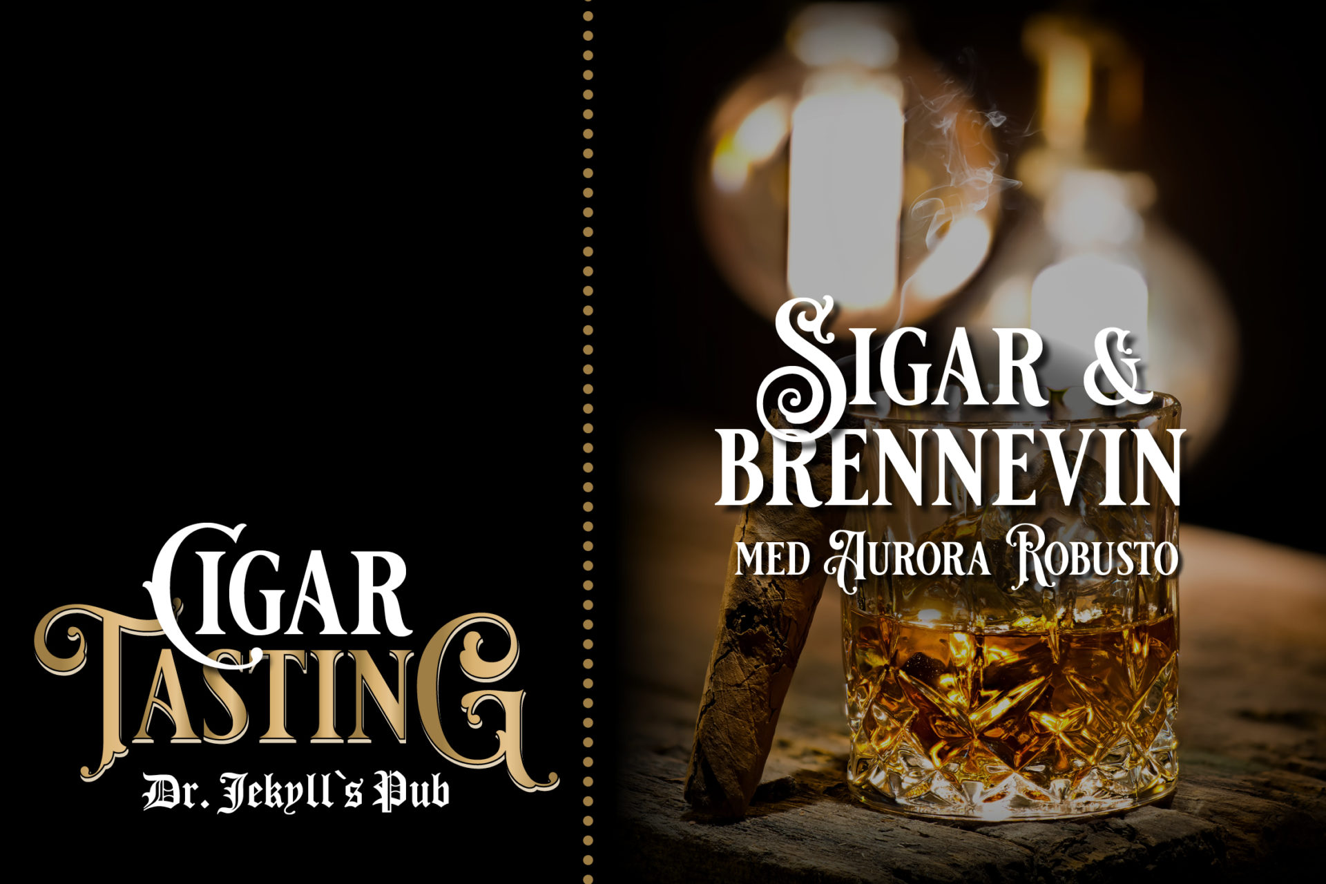 bilde av sigar og brennevinsmaking event